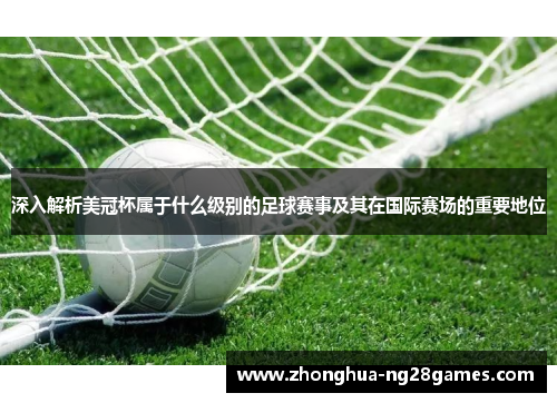 深入解析美冠杯属于什么级别的足球赛事及其在国际赛场的重要地位